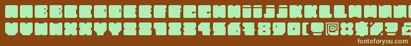 FatAss Font – Green Fonts on Brown Background