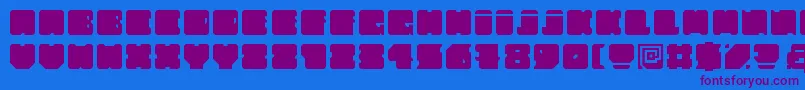 FatAss Font – Purple Fonts on Blue Background