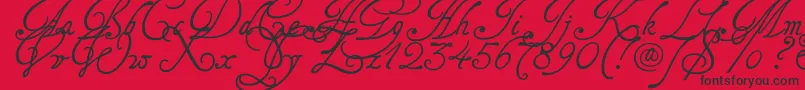 Tagettes Font – Black Fonts on Red Background