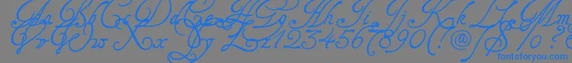 Tagettes-Schriftart – Blaue Schriften auf grauem Hintergrund