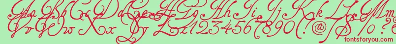 Tagettes Font – Red Fonts on Green Background