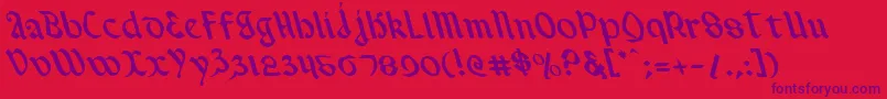 ValeriusLeftalic Font – Purple Fonts on Red Background