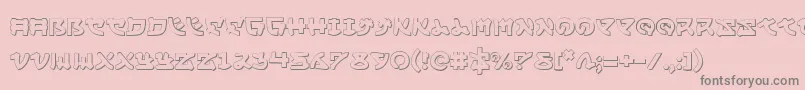 Yama Moto 3D Font – Gray Fonts on Pink Background