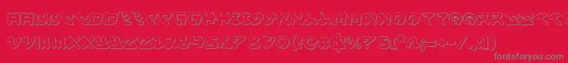 Yama Moto 3D Font – Gray Fonts on Red Background