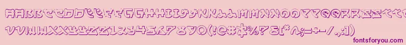 Yama Moto 3D Font – Purple Fonts on Pink Background