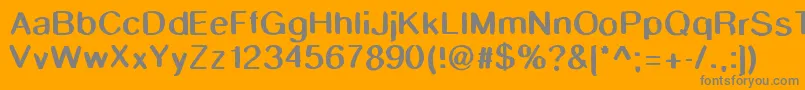 Smudgestick Font – Gray Fonts on Orange Background