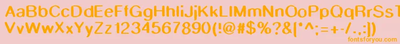 Smudgestick Font – Orange Fonts on Pink Background