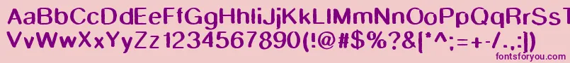 Fonte Smudgestick – fontes roxas em um fundo rosa
