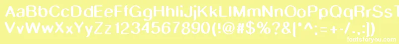 Smudgestick Font – White Fonts on Yellow Background