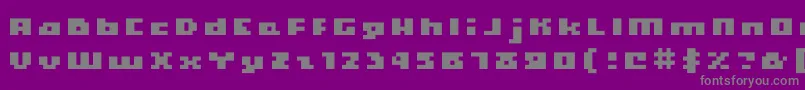 Hooge0466 Font – Gray Fonts on Purple Background
