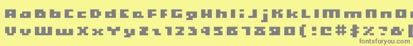 Hooge0466 Font – Gray Fonts on Yellow Background