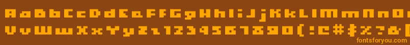 Hooge0466 Font – Orange Fonts on Brown Background