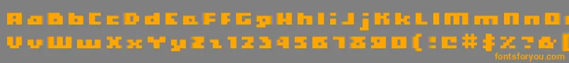 Hooge0466 Font – Orange Fonts on Gray Background