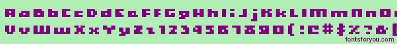 Hooge0466-fontti – violetit fontit vihreällä taustalla
