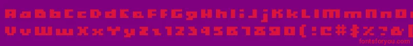 Hooge0466 Font – Red Fonts on Purple Background