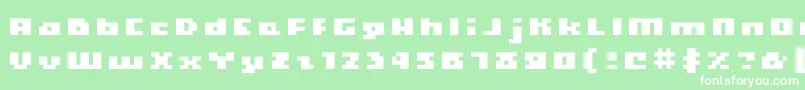 Hooge0466 Font – White Fonts on Green Background