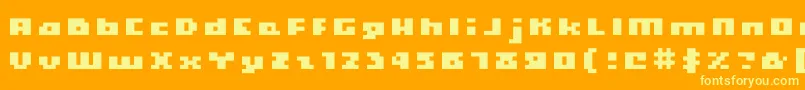 Hooge0466 Font – Yellow Fonts on Orange Background