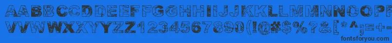 AdieresisOdieresisAring Font – Black Fonts on Blue Background