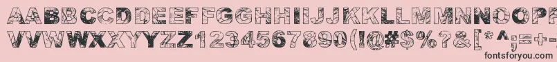 AdieresisOdieresisAring Font – Black Fonts on Pink Background