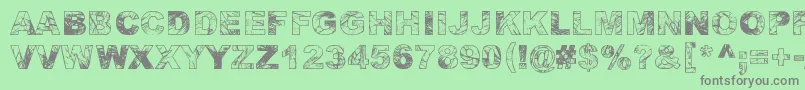 AdieresisOdieresisAring Font – Gray Fonts on Green Background