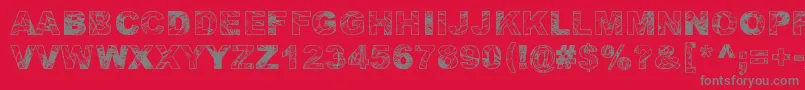 AdieresisOdieresisAring Font – Gray Fonts on Red Background