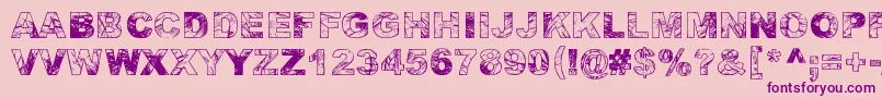 AdieresisOdieresisAring Font – Purple Fonts on Pink Background