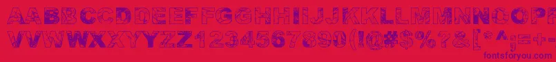 AdieresisOdieresisAring Font – Purple Fonts on Red Background