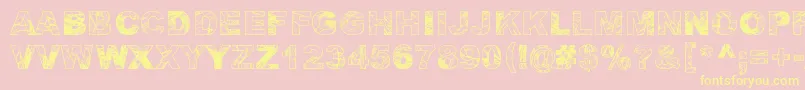 AdieresisOdieresisAring Font – Yellow Fonts on Pink Background