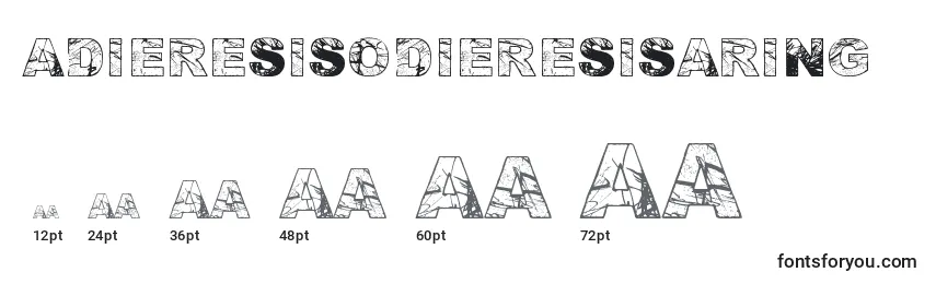 Размеры шрифта AdieresisOdieresisAring