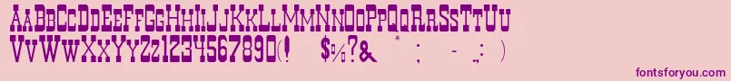 Durango Font – Purple Fonts on Pink Background