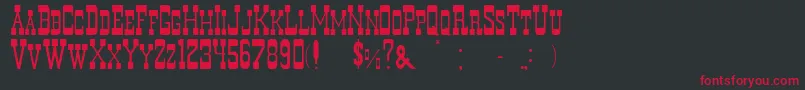 Durango Font – Red Fonts on Black Background