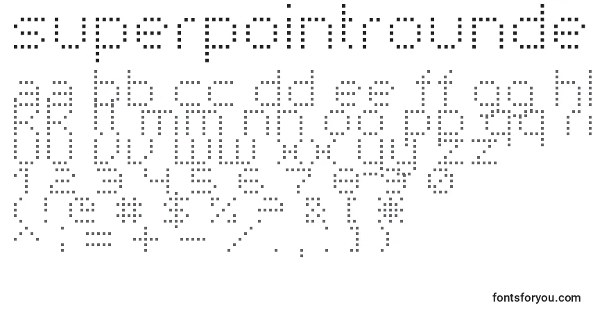 Schriftart SuperpointRounded – Alphabet, Zahlen, spezielle Symbole