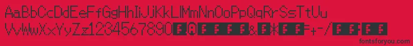 Mmbnthin Font – Black Fonts on Red Background