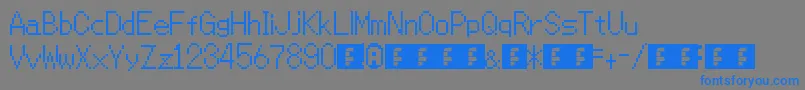 Mmbnthin Font – Blue Fonts on Gray Background