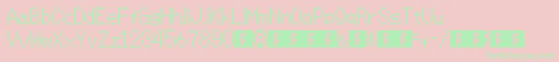 Mmbnthin Font – Green Fonts on Pink Background