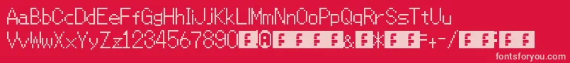 Mmbnthin Font – Pink Fonts on Red Background