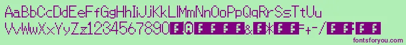 Mmbnthin Font – Purple Fonts on Green Background