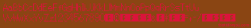 Mmbnthin Font – Red Fonts on Brown Background