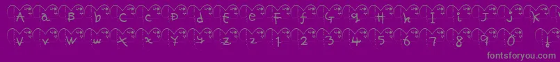 fuente Ha ffy – Fuentes Grises Sobre Fondo Morado
