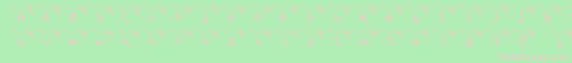 Ha ffy Font – Pink Fonts on Green Background