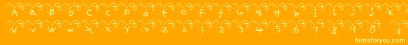 fuente Ha ffy – Fuentes Amarillas Sobre Fondo Naranja