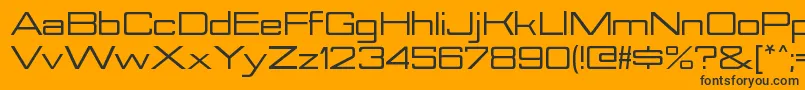 Police NesobriteexBold – polices noires sur fond orange