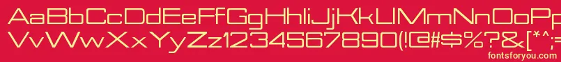 Шрифт NesobriteexBold – жёлтые шрифты на красном фоне
