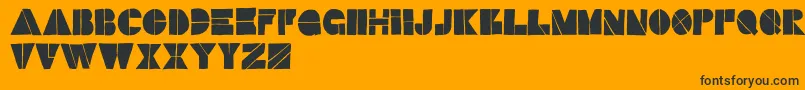 Stefffontseta Font – Black Fonts on Orange Background