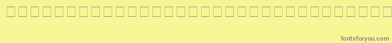 フォントGasp – 黄色の背景に灰色の文字