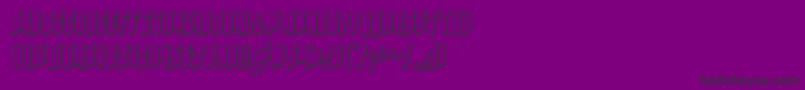 フォントGalaxyforce3D – 紫の背景に黒い文字