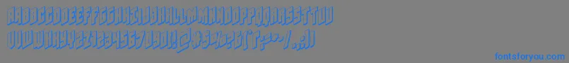Galaxyforce3D Font – Blue Fonts on Gray Background