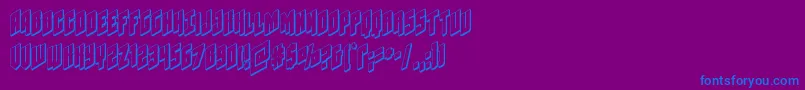 フォントGalaxyforce3D – 紫色の背景に青い文字