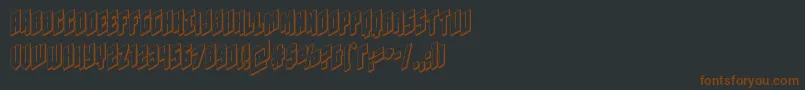 Galaxyforce3D Font – Brown Fonts on Black Background