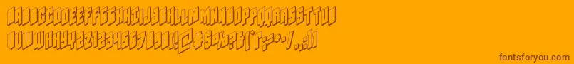 Galaxyforce3D Font – Brown Fonts on Orange Background